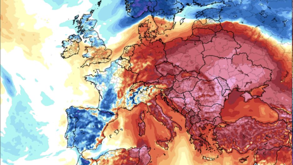 Anomalia pogodowa nad Europą