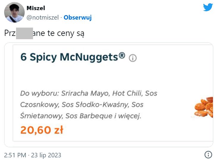 Ceny w McDonald's