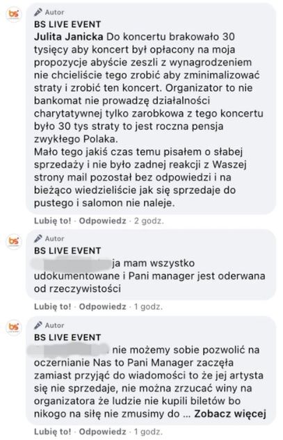 Rozmowa organizatora koncertu Piaska z Julitą Janicką, menadżerką artysty