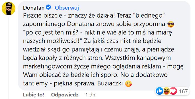 Donatan triggeruje ludzi