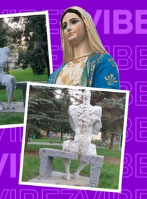 "Obsceniczne" rzeźby straszą osiedle. Kryzys rozwiąże Maryja?