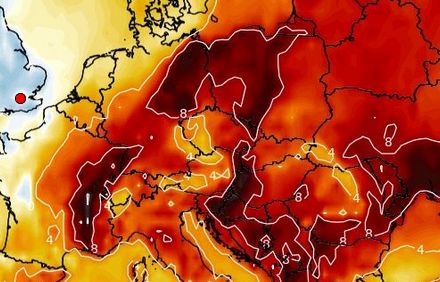 Anomalia temperatury na koniec stycznia