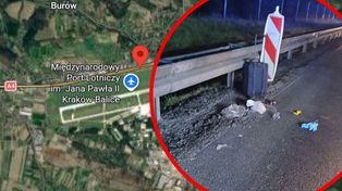 Pieszy potrącony na autostradzie. Przy mężczyźnie znaleziono walizkę