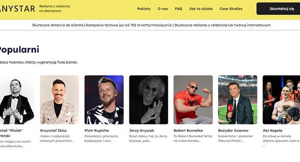 Reklamy z celebrytami na abonament. To nowy projekt byłych menedżerów LTTM i Hype Me