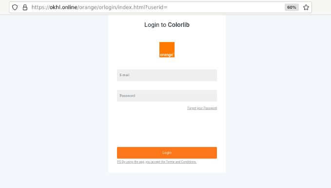 Fałszywa strona "logowania" do Orange