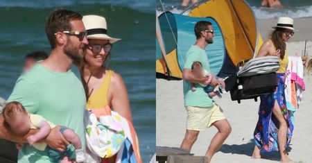 Anna Czartoryska relaksuje się na plaży w Juracie z mężem milionerem i czwartym dzieckiem (ZDJĘCIA)