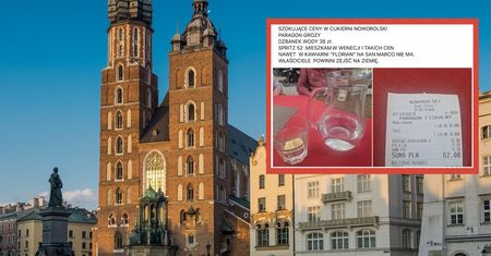 Zamówił wodę. Spojrzał na paragon. Grzmi o szoku
