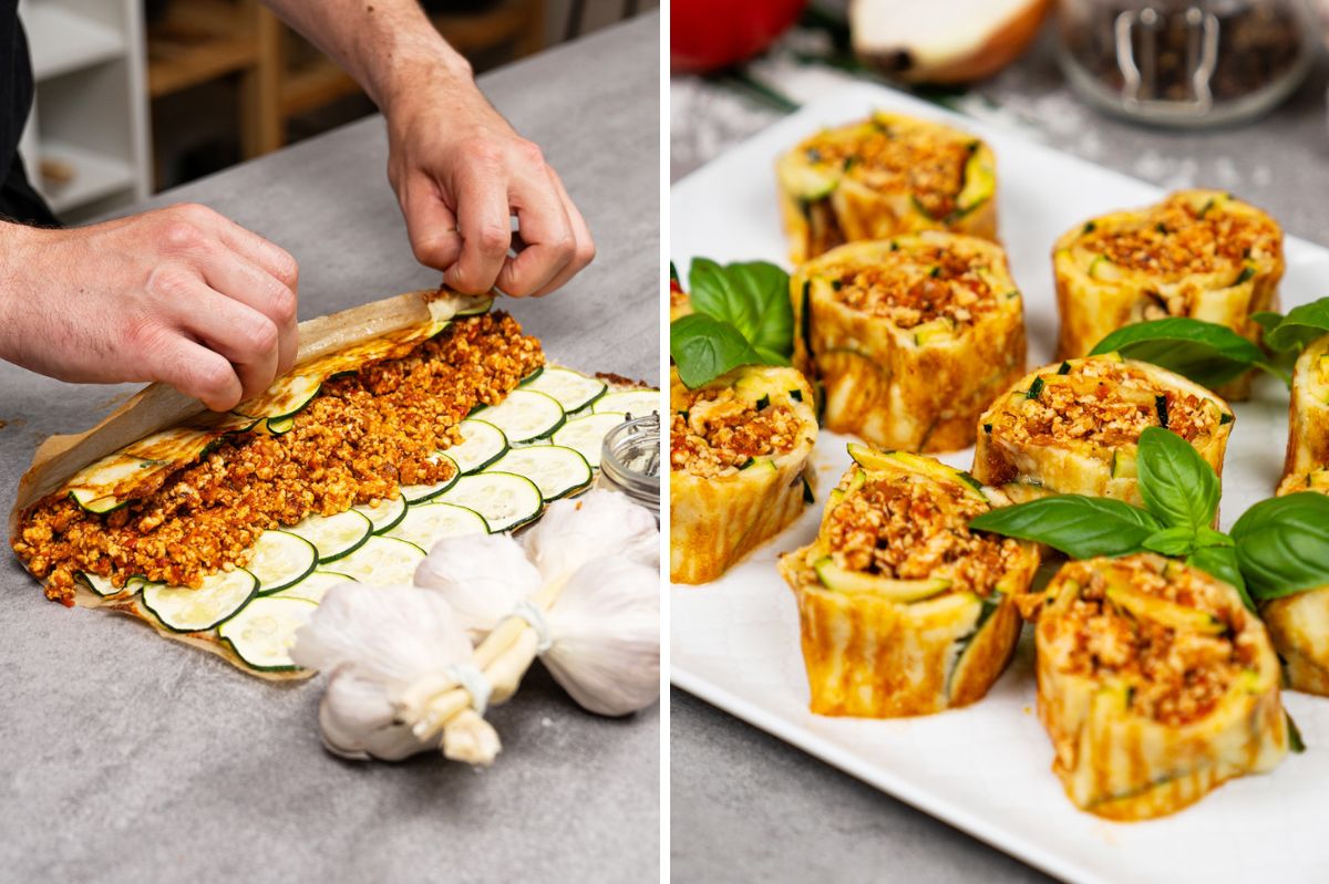 Courgette rolls with chicken: A new twist on a classic recipe