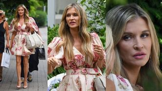 Joanna Krupa w kwiecistej kreacji zajada lunch w modnej restauracji (ZDJĘCIA)