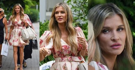 Joanna Krupa w kwiecistej kreacji zajada lunch w modnej restauracji (ZDJĘCIA)