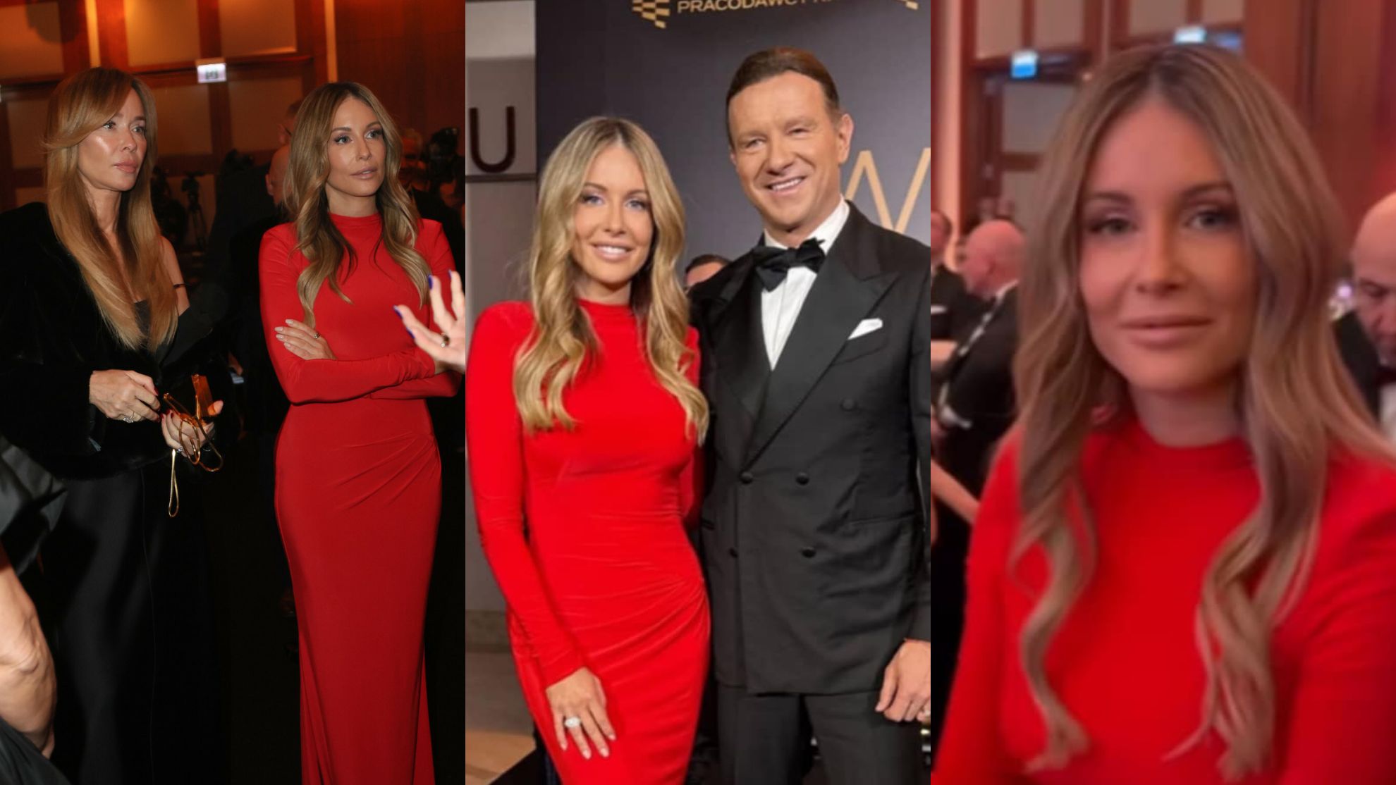 Rozenek w ognistej czerwieni bryluje na gali Wektorów 2024