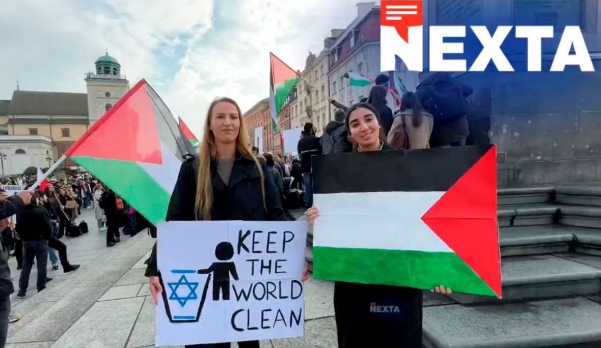 Propalestyńska manifestacja w Warszawie