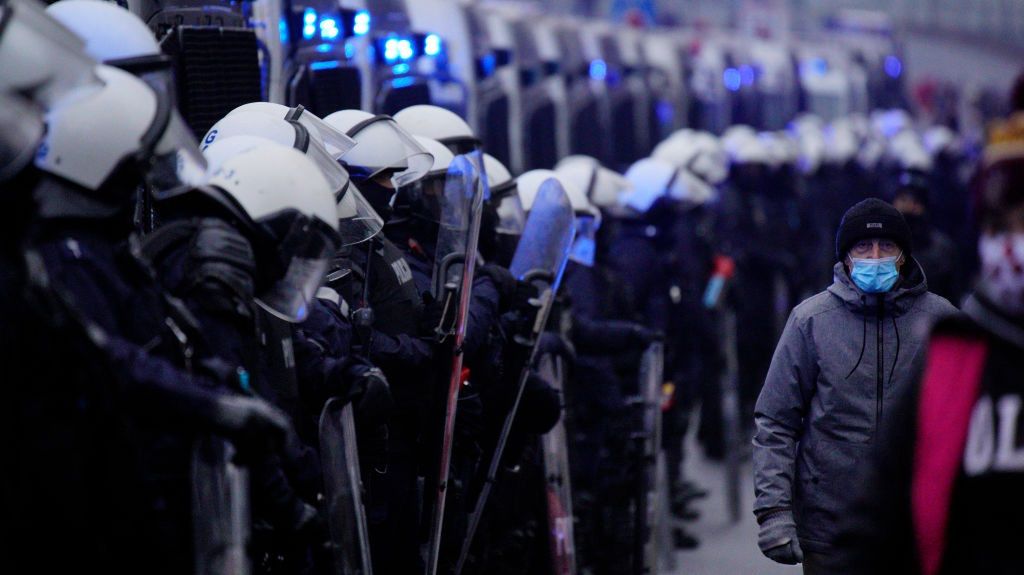 policja strajk demonstracja sąd