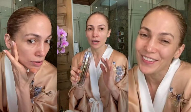 52-letnia Jennifer Lopez promuje kosmetyki autorskiej marki, prezentując twarz BEZ MAKIJAŻU (ZDJĘCIA)