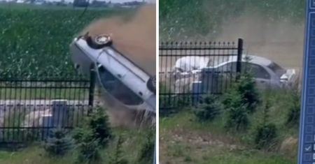 Pokłócili się w aucie. 27-latek celowo wjechał w skarpę