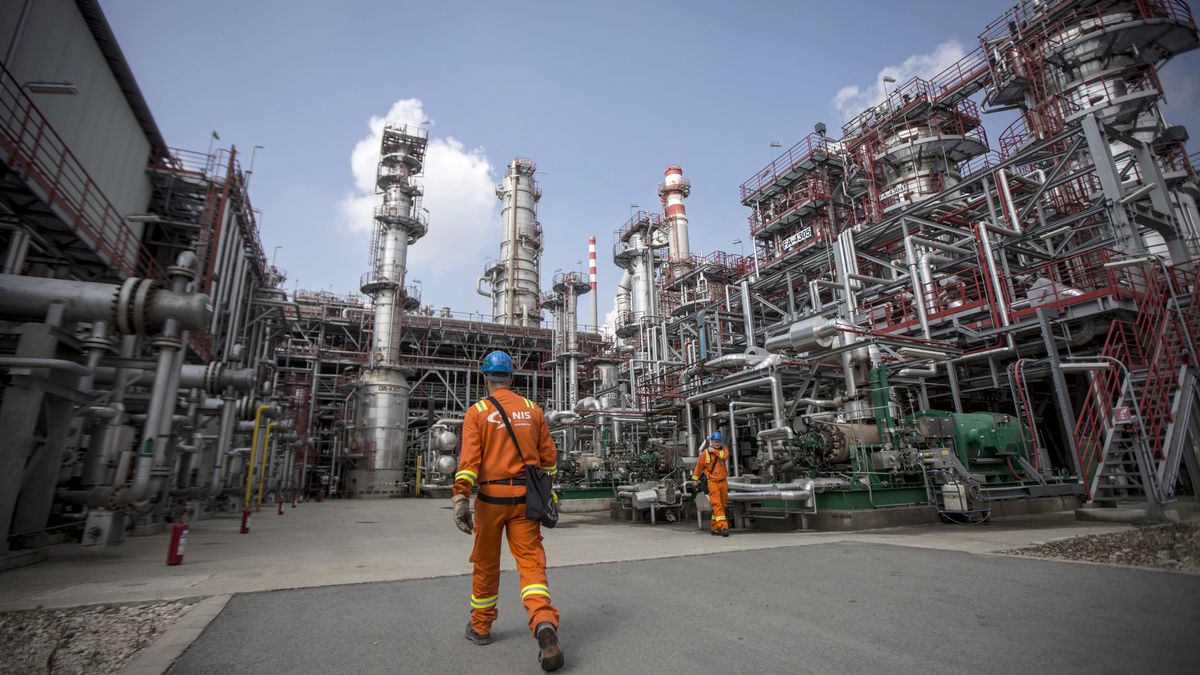 Na zdjęciu rafineria NIS w serbskim mieście Pančevo