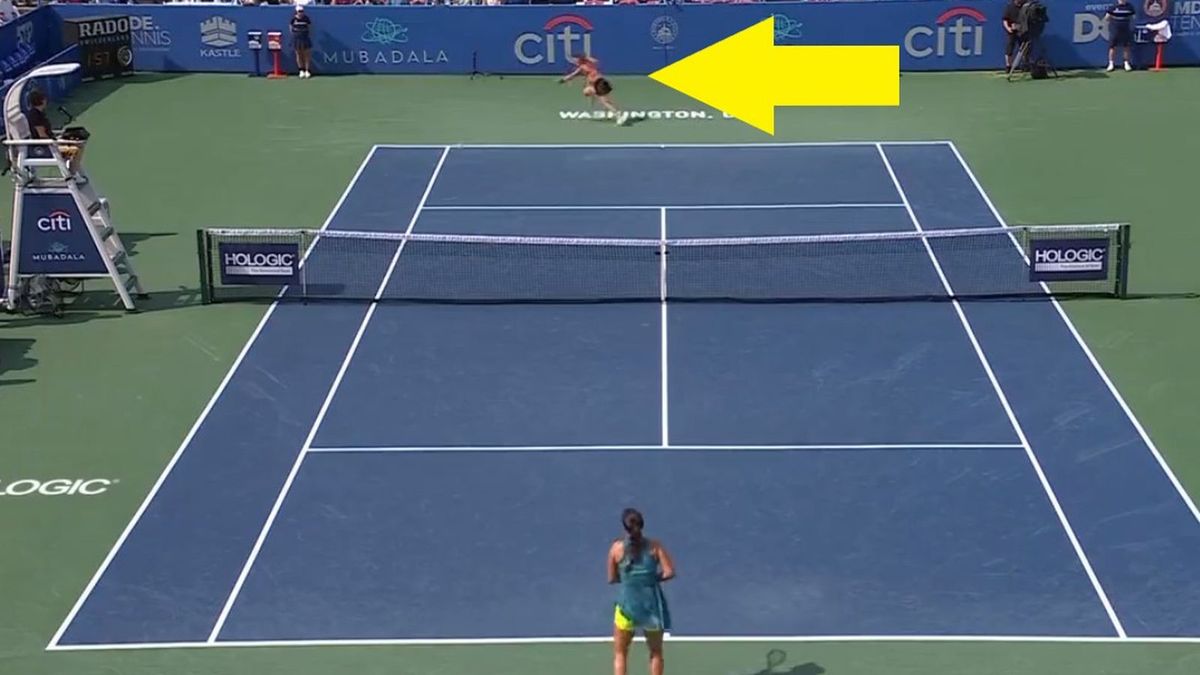 Zdjęcie okładkowe artykułu: Twitter / WTA / Maria Sakkari dokonywała cudów w meczu z Jessicą Pegulą