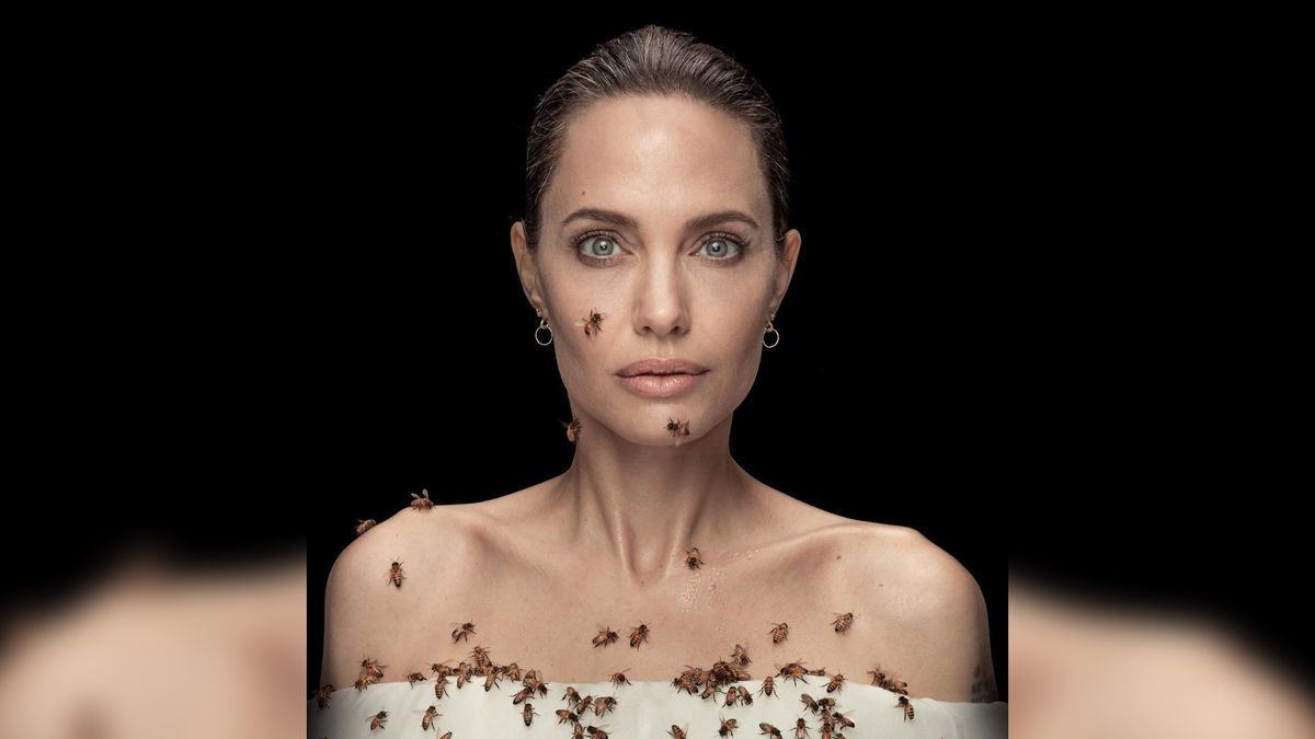 I wtedy wchodzi ona – cała w pszczołach. Angelina Jolie na okładce Nat Geo przypomina zdjęcie Avedona 1