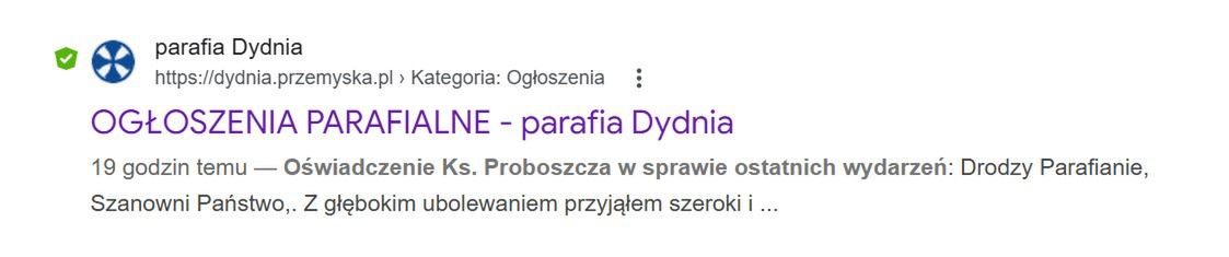 Po kliknięciu w treść ogłoszenia możemy przeczytać