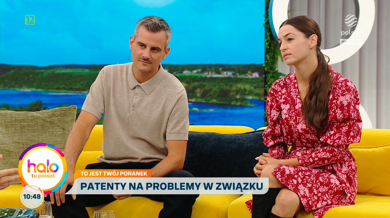 Antoni Pawlicki i Agnieszka Więdłocha w "Halo tu Polsat"