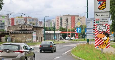 Sosnowiec. Utrudnienia w ruchu. Robotnicy pojawili się na ulicy Piłsudskiego
