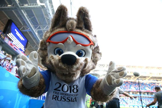 Zabivaka - oficjalna maskotka mundialu w Rosji (fot. Alex Livesey/Getty)