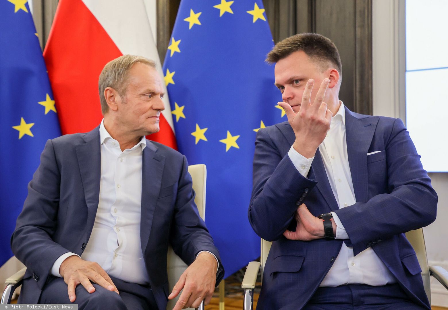 Donald Tusk i Szymon Hołownia