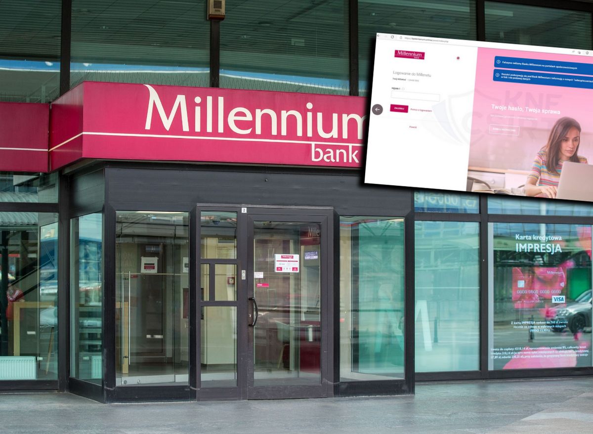 Oszuści podszywają się pod Bank Millennium. Klienci bankowości elektronicznej muszą dokładnie sprawdzać adres 