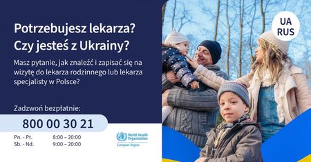 Infolinia WHO dla pacjentów z Ukrainy