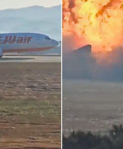 Czarna seria w powietrzu. Moment katastrofy w Korei Płd.