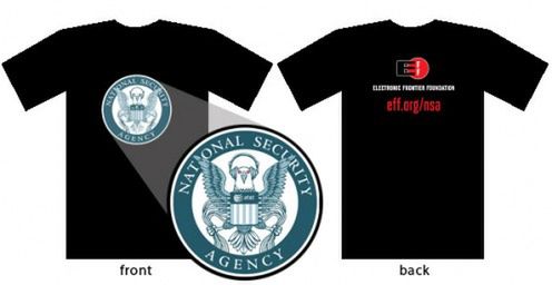 Parodia NSA na koszulkach