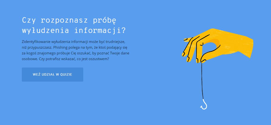 Zyskujący popularność quiz o phishingu jest już dostępny także w j�ęzyku polskim, źródło: Jigsaw, Google.