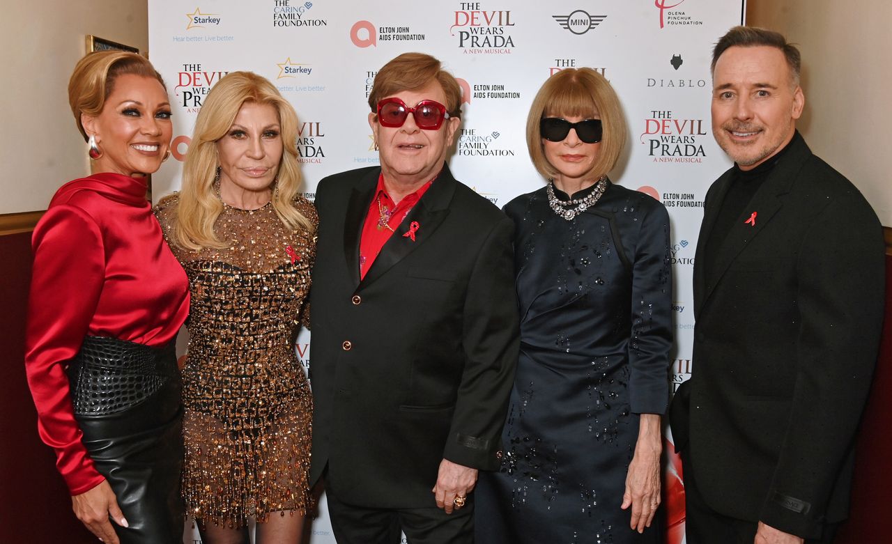 Vanessa Williams, Donatella Versace, Elton John, Anna Wintour und David Furnish