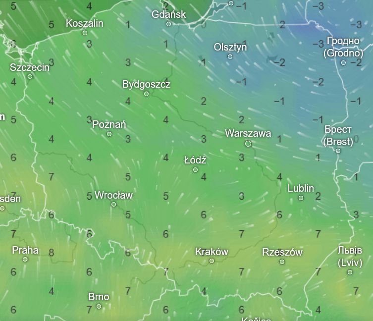 Temperatura między 5 a 6 rano w dniu 4 kwietnia