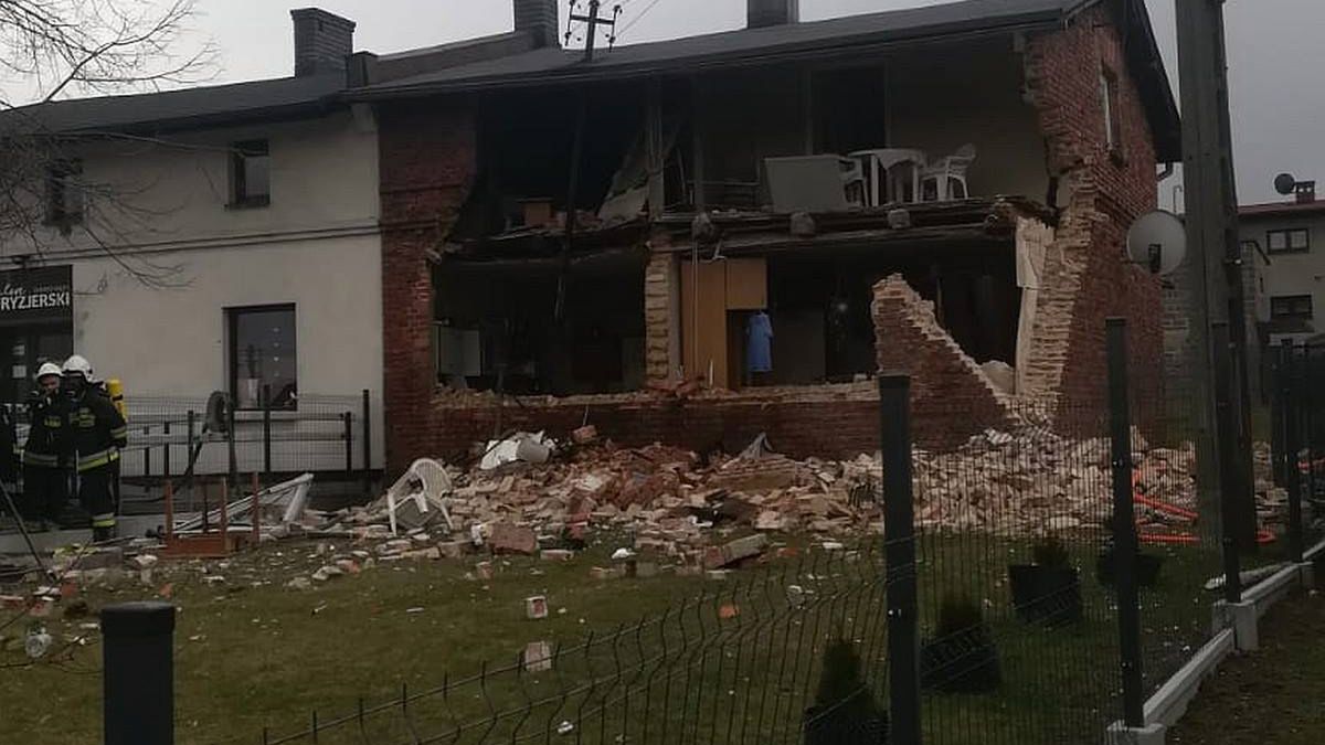 dom w Bełku po wybuchu gazu