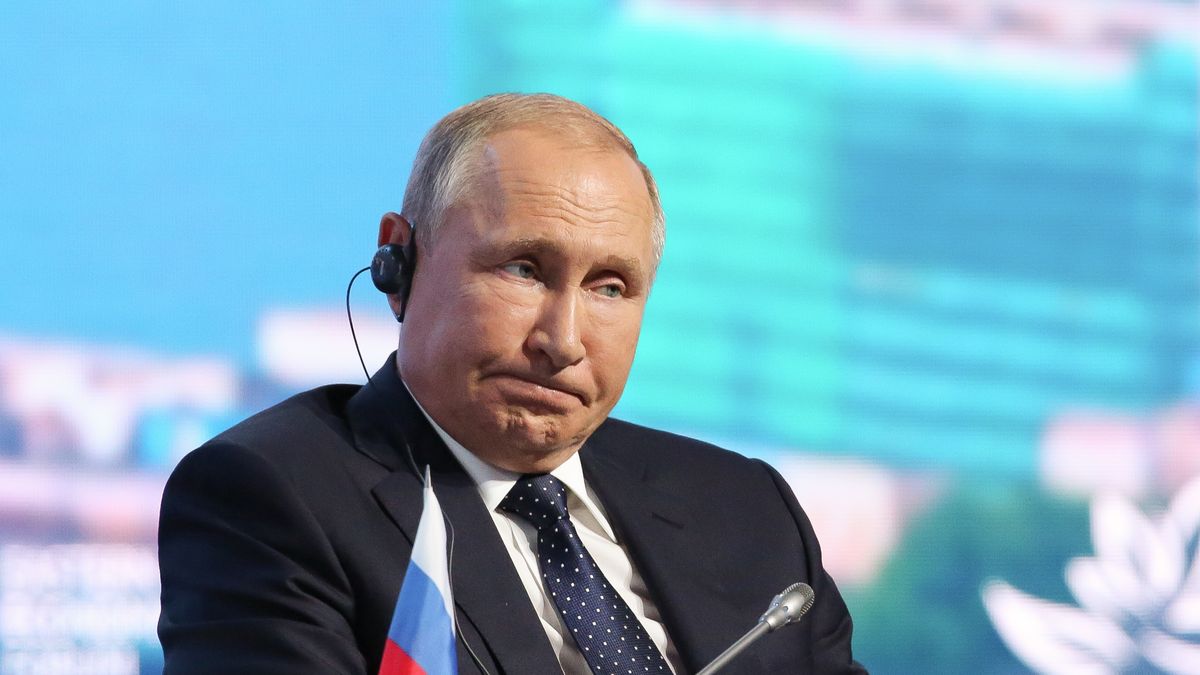 Day Two Of The 5th Eastern Economic ForumVladimir Putin, Russia's president, reacts during a plenary session on day two of the Eastern Economic Forum in Vladivostok, Russia, on Thursday, Sept. 5, 2019. The 5th annual Eastern Economic Forum, held in Vladivostok, will run from 4-6 September. Photographer: Andrey Rudakov/Bloomberg via Getty ImagesBloombergeame