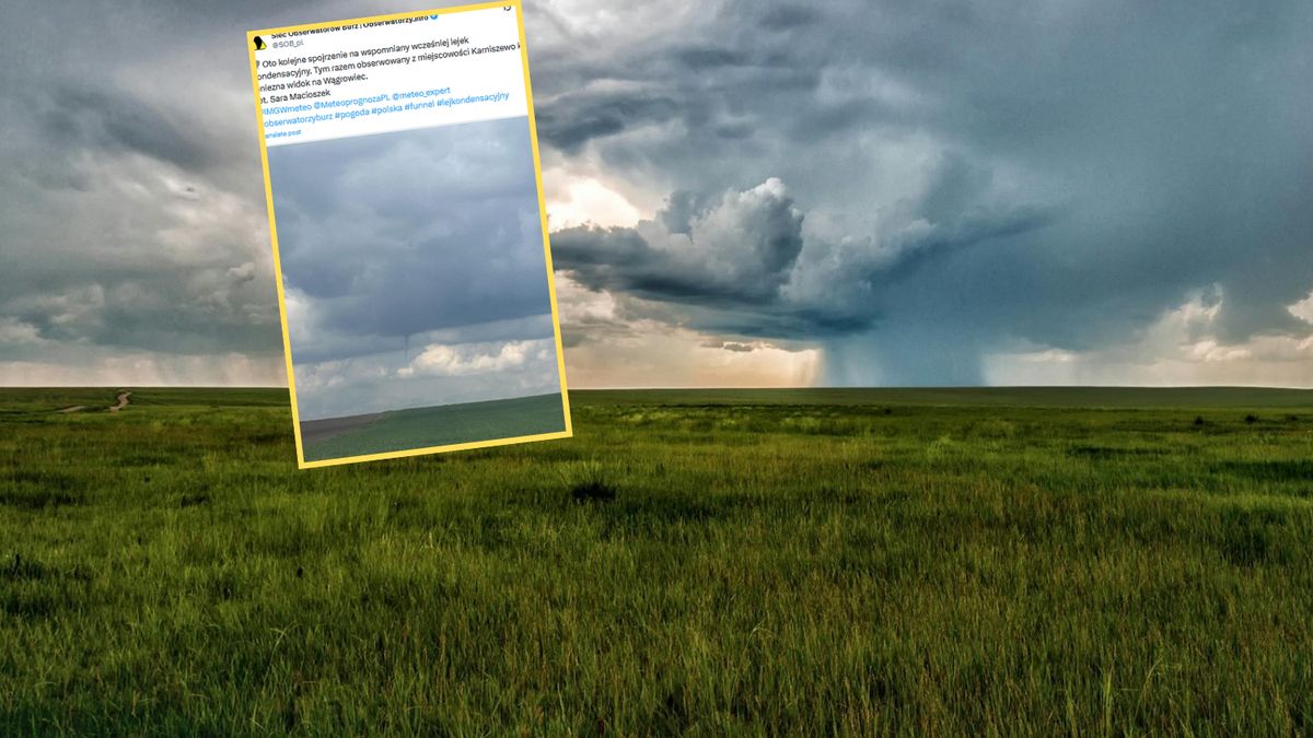 W woj. wielkopolskim mieszkańcy zaobserwowali lejek kondensacyjny  