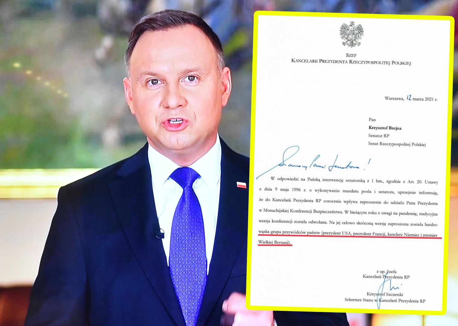 Andrzej Duda pominięty. Nie dostał zaproszenia