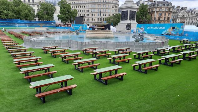 Strefa kibica na Trafalgar Square (fot. Dariusz Faron).