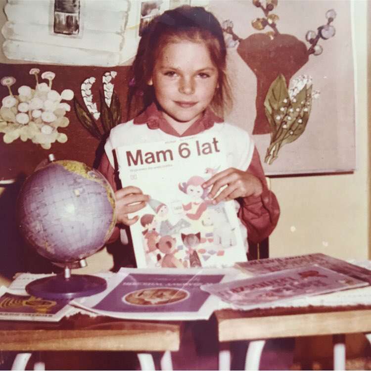 Aleksandra Kwaśniewska w wieku 6 lat