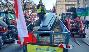 Protest rolników w Katowicach. "Układ w Warszawie to samowolka"