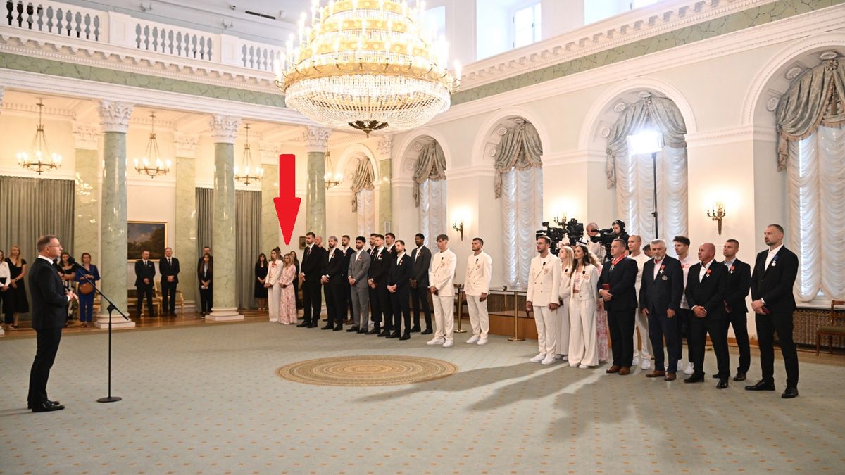 PAP / Radek Pietruszka / Medaliści olimpijscy w Pałacu Prezydenckim