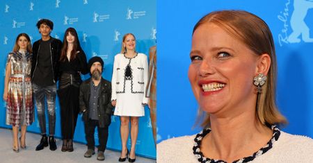 Berlinale 2023. Joanna Kulig bryluje na ściance w stylizacji za ponad 84 TYSIĄCE i przytula się z Anne Hathaway (ZDJĘCIA)