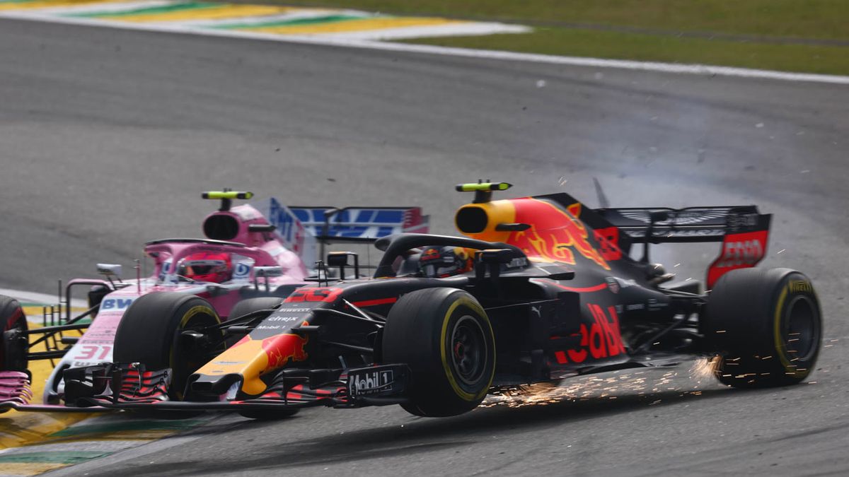 kolizja Ocona z Verstappenem w GP Brazylii
