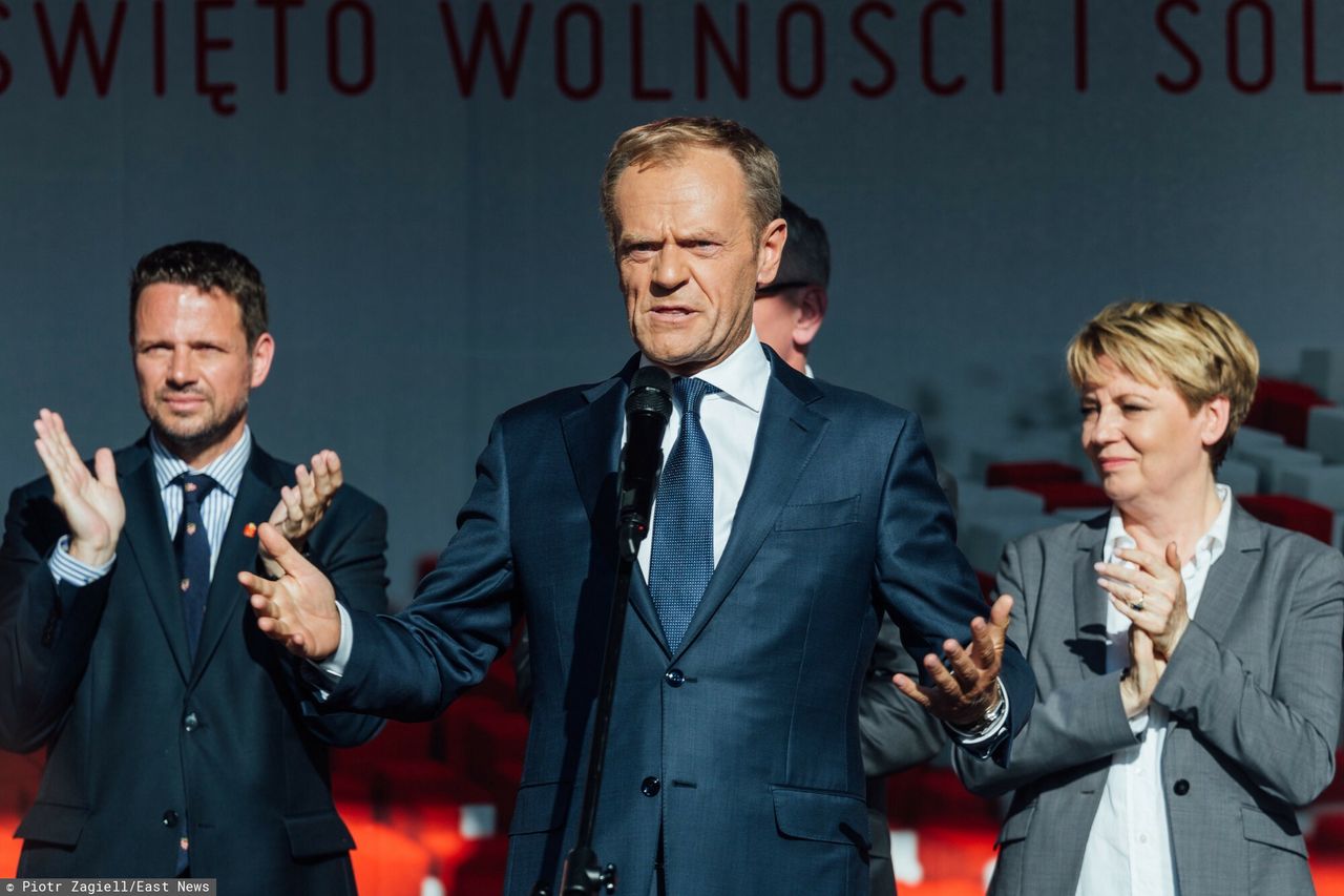 Rafał Trzaskowski, Donald Tusk i Hanna Zdanowska 