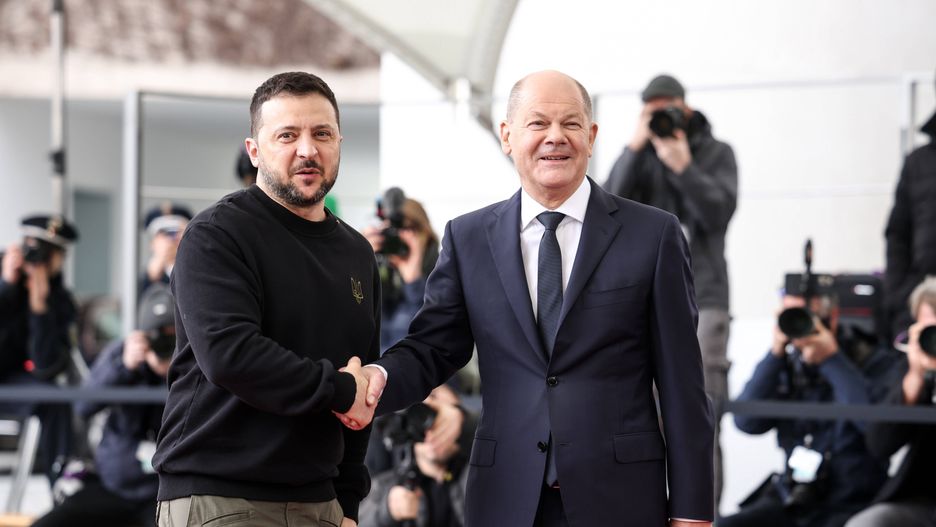 Wołodymyr Zełenski z wizytą u Olafa Scholza. Niemcy długo powstrzymywali się przed pomocą Ukrainie
