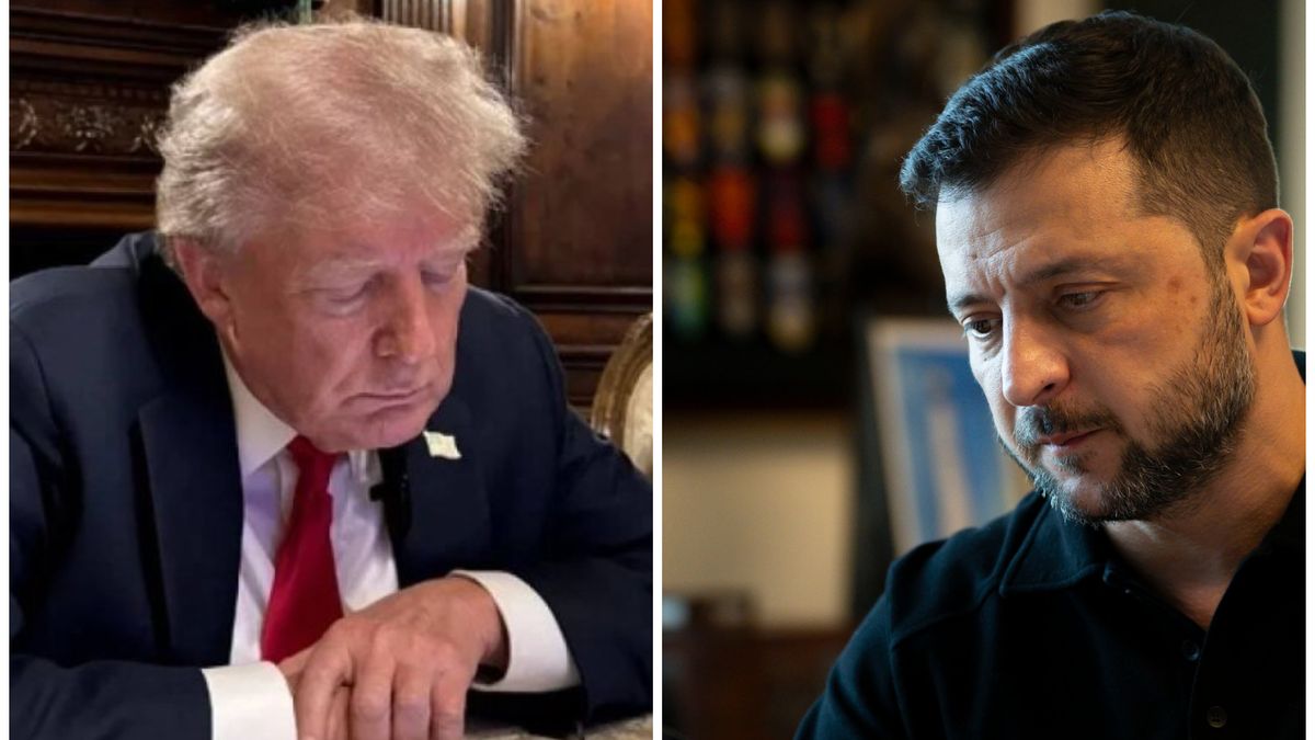 Donald Trump i Wołodymyr Zełenski 