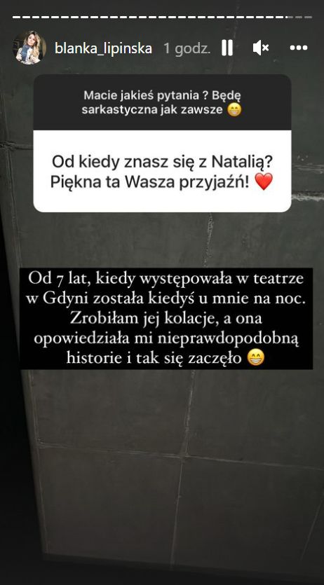 Blanka Lipińska o przyjaźni z Natalią Siwiec