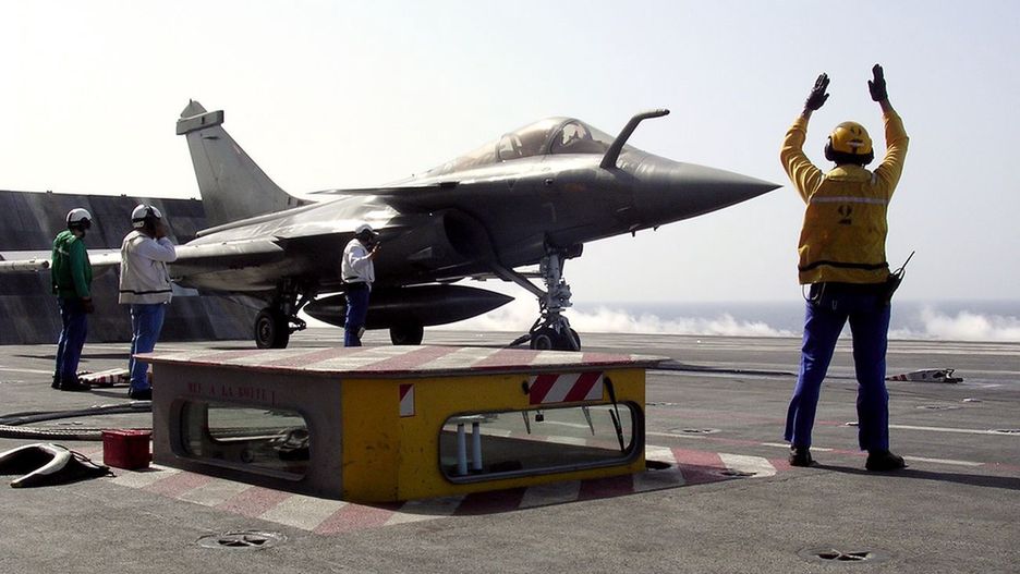 Rafale M na pokładzie lotniskowca, zdjęcie poglądowe