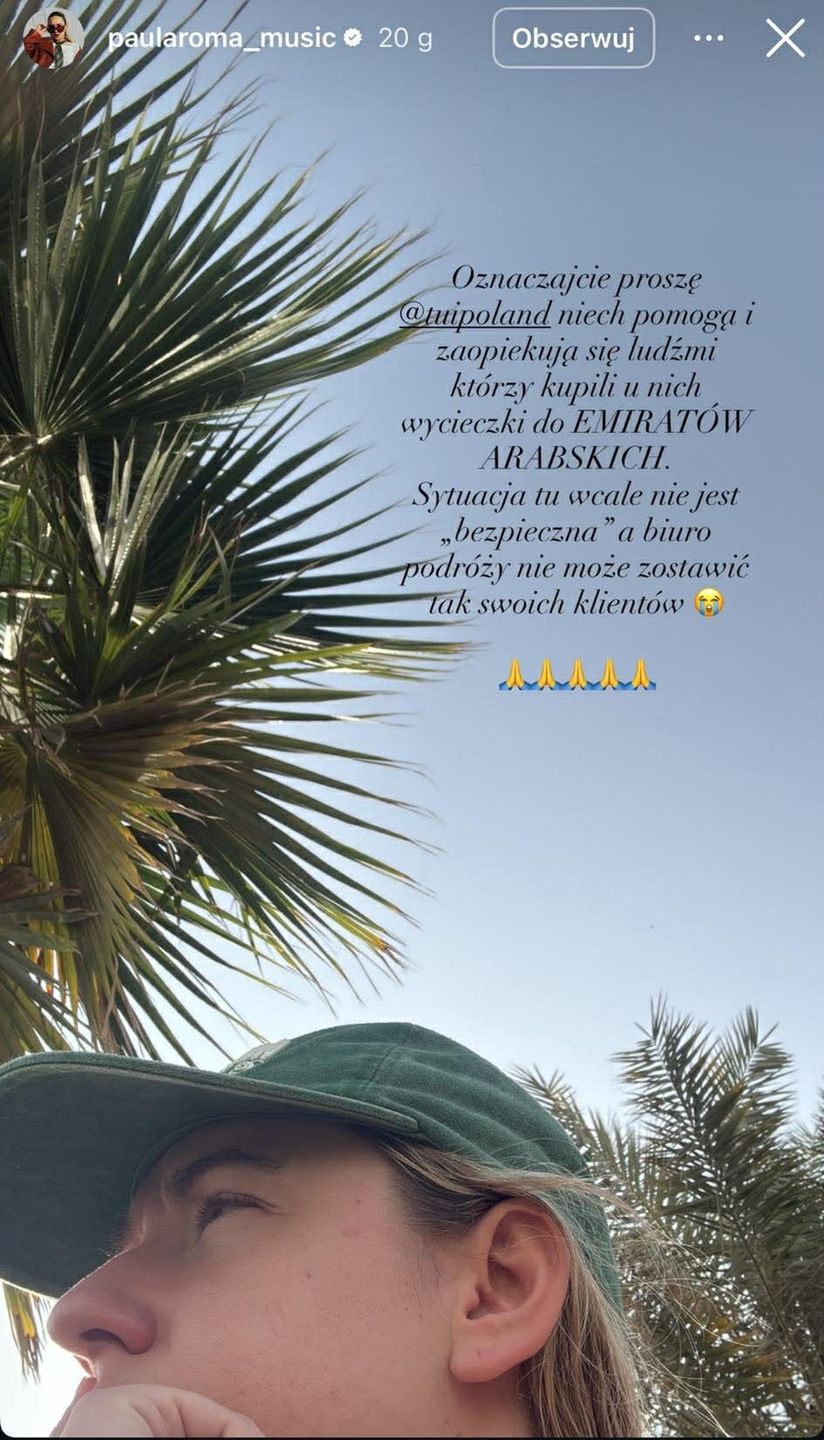 Paula Roma też utknęła w Dubaju